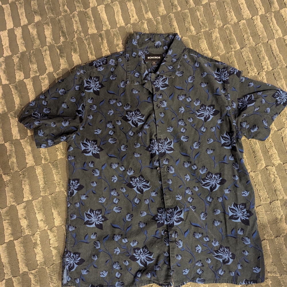 Bonobos Blue and Gray Casual Button Down Shirt